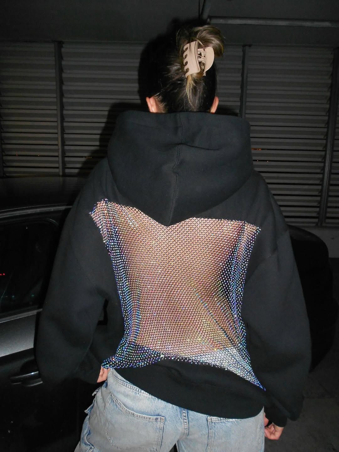 Backstage Crystal Mesh Hoodie