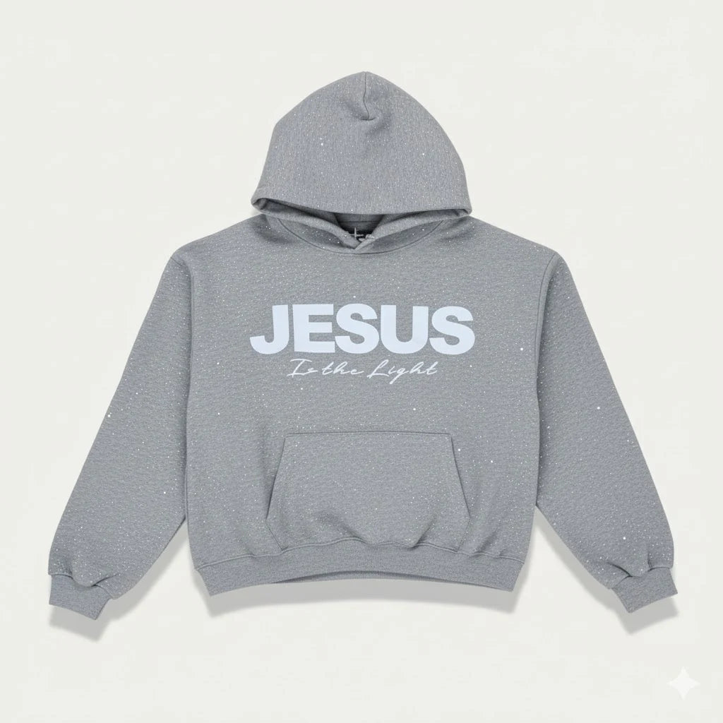 Jesus Is The Light Rhinestone Hoodie