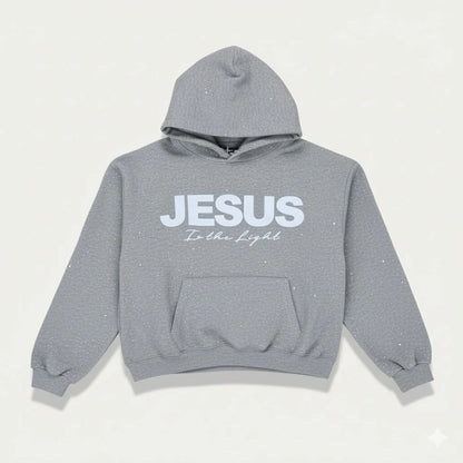 Jesus Is The Light Rhinestone Hoodie